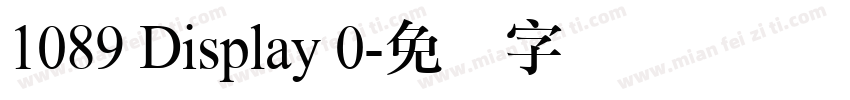 1089 Display 0字体转换